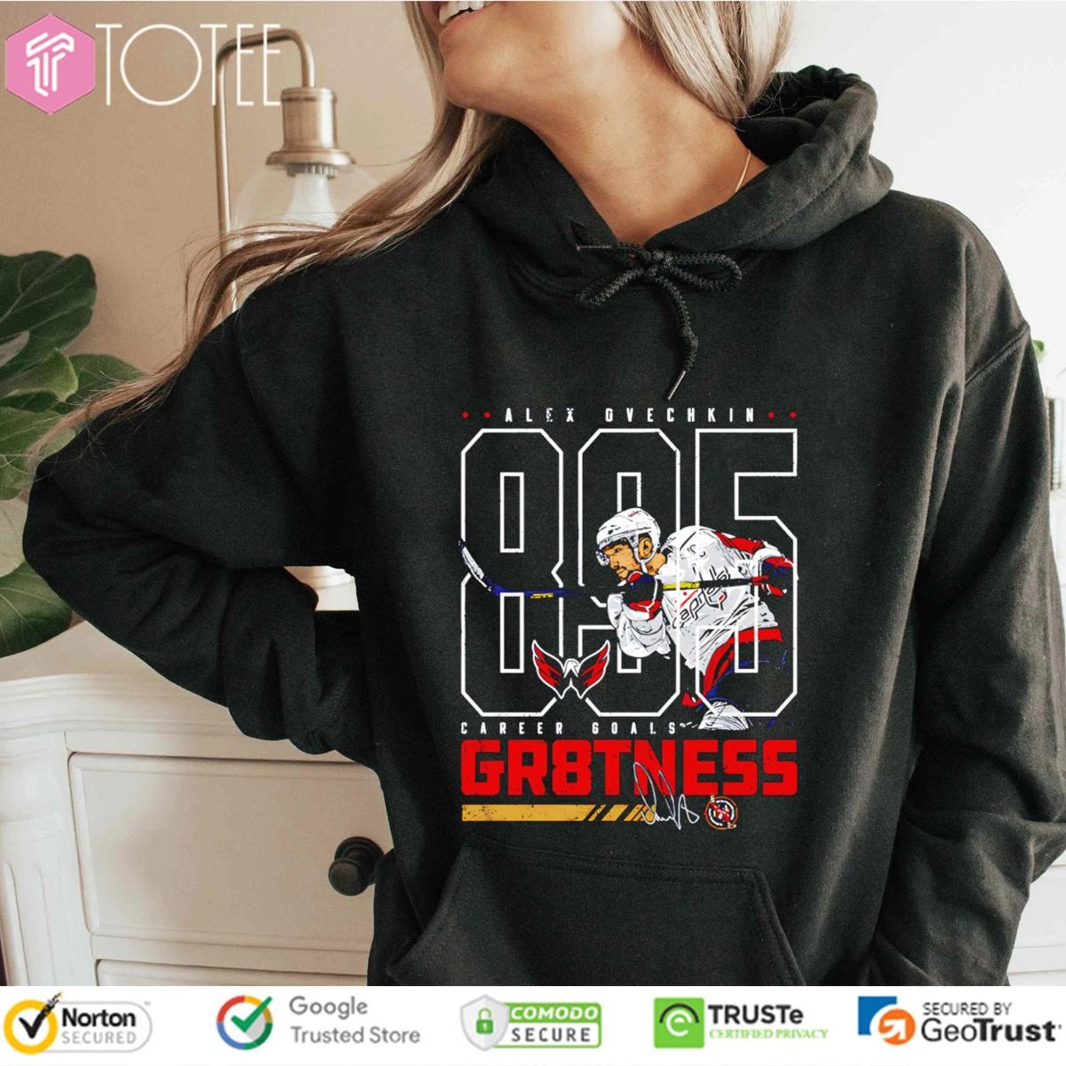 Alex Ovechkin 895 Career Goals Gr8Tness Washington Hockey Signature T-shirt 2