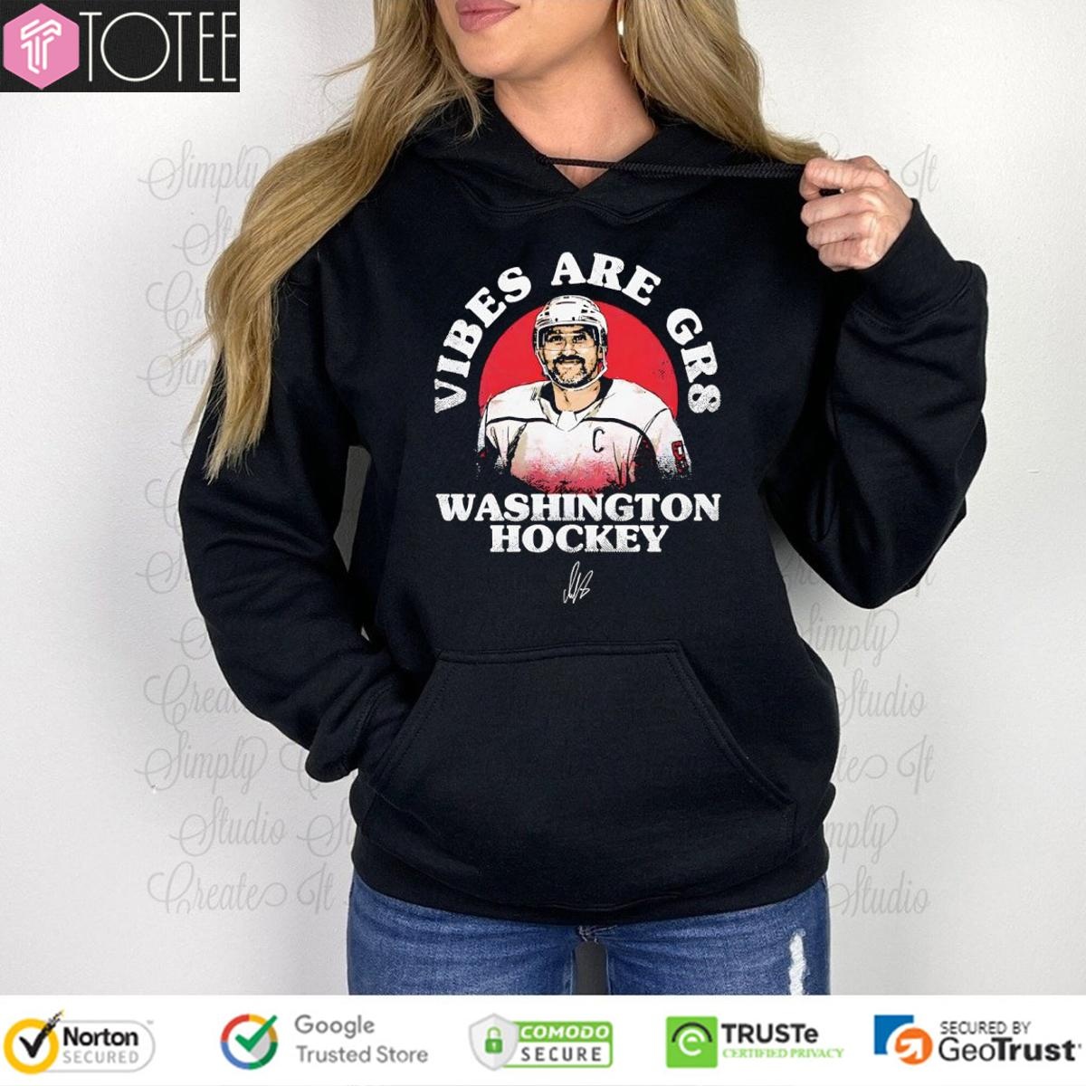 Alex Ovechkin 895 Vibes Are Gr8 Washington Capitals Hockey Signature T-shirt 2