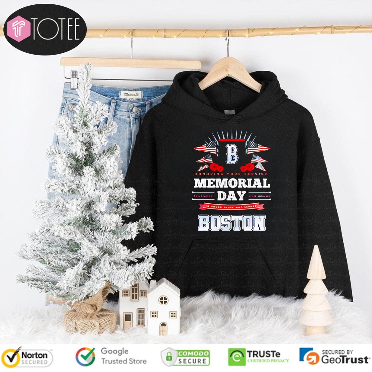 Honoring Your Service Memorial Day Boston Red Sox Baseball T-shirt 2