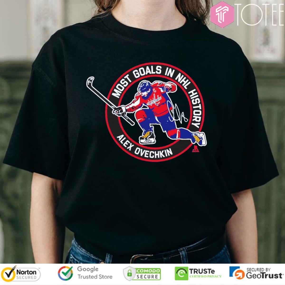 Most Goals In Nhl History Alex Ovechkin 895 Washington Capitals Signature T-shirt