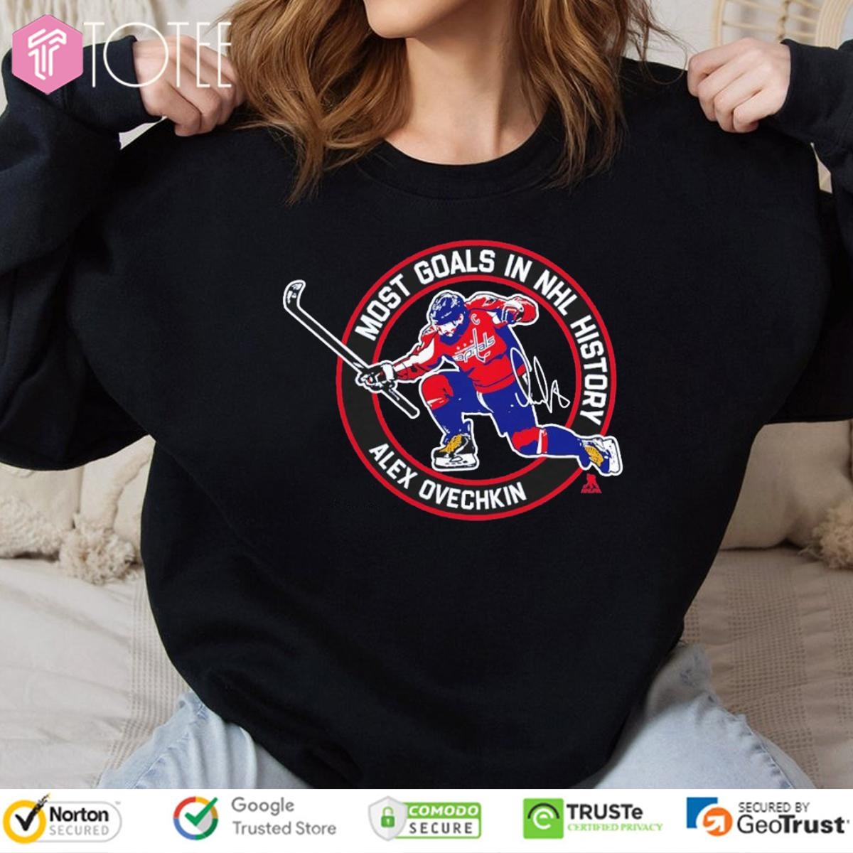 Most Goals In Nhl History Alex Ovechkin 895 Washington Capitals Signature T-shirt 3