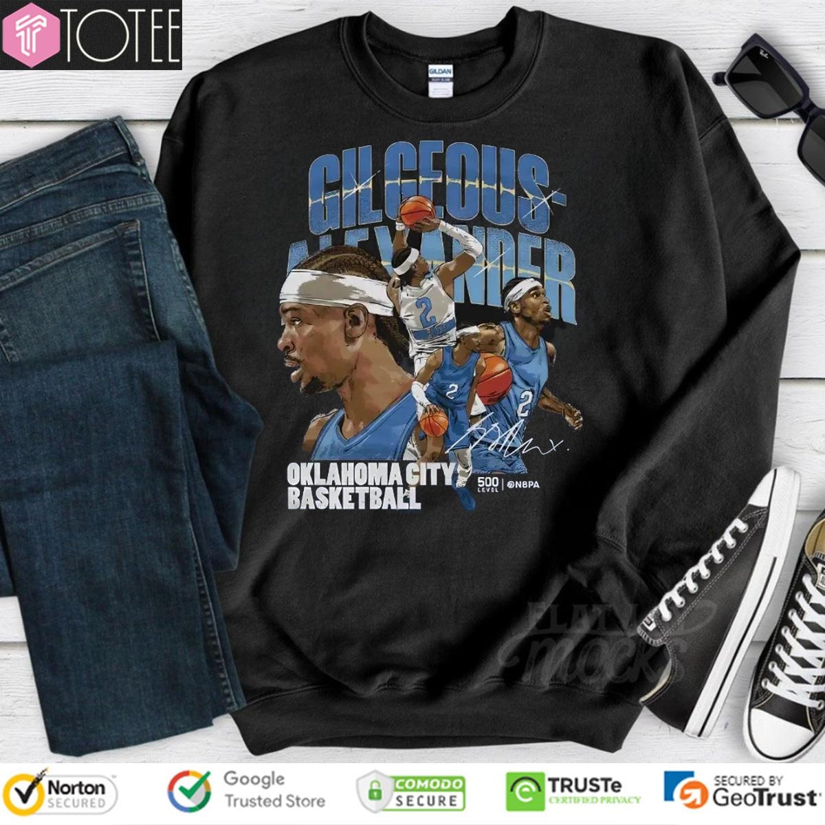 Shai Gilgeous-Alexander Oklahoma City Thunder Basketball Signature T-shirt 3