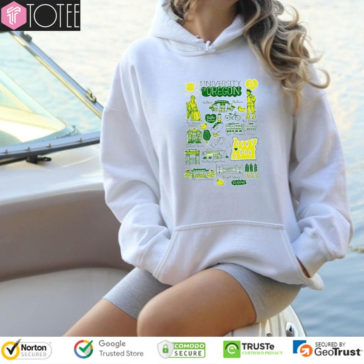 University Of Oregon Ducks Art Illustration T-shirt 2