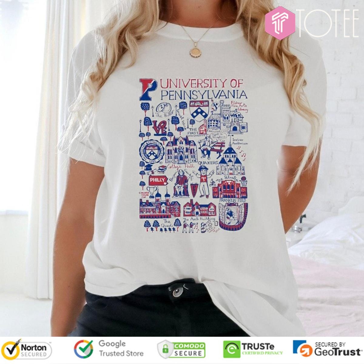 University Of Pennsylvania Art Illustration T-shirt 1