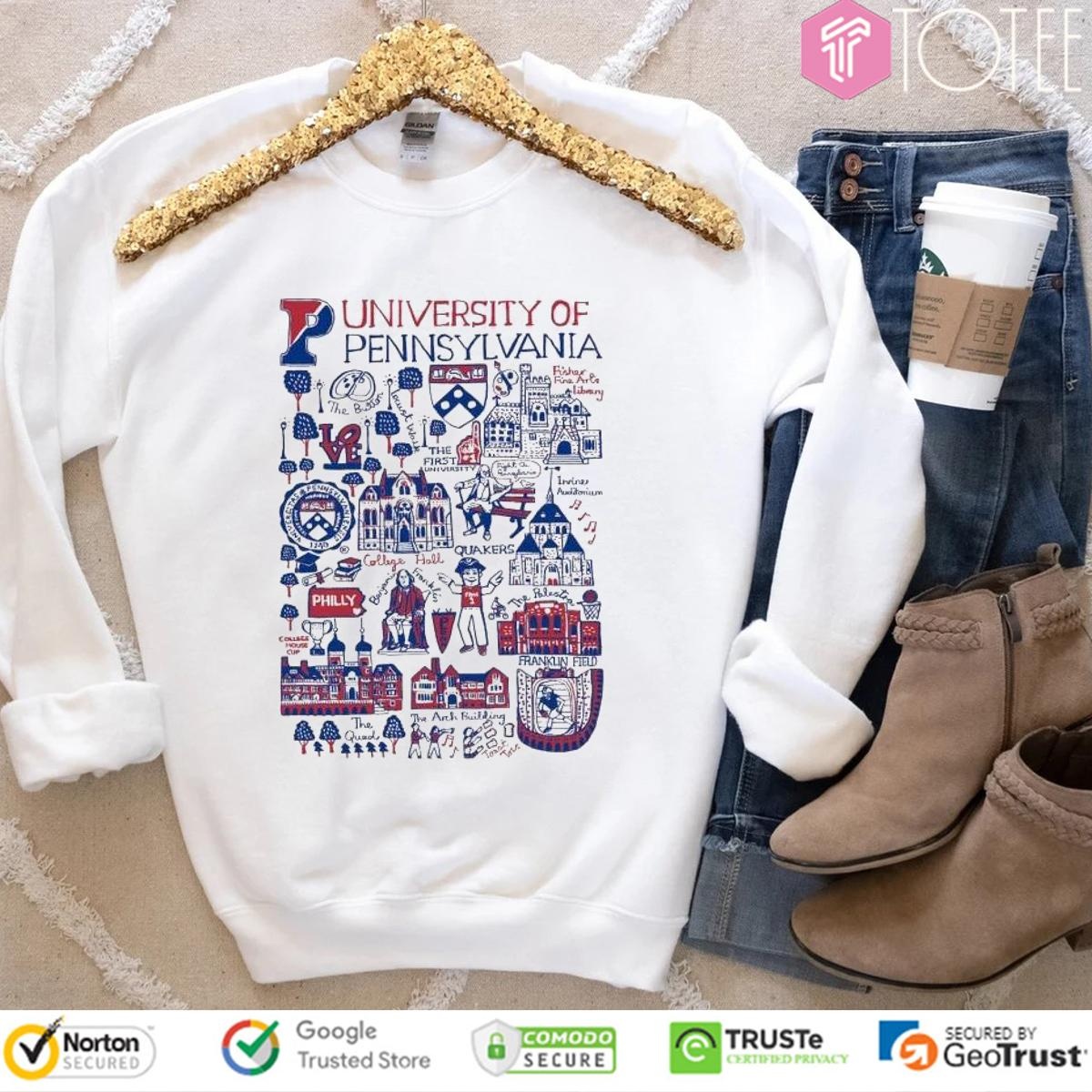 University Of Pennsylvania Art Illustration T-shirt 3