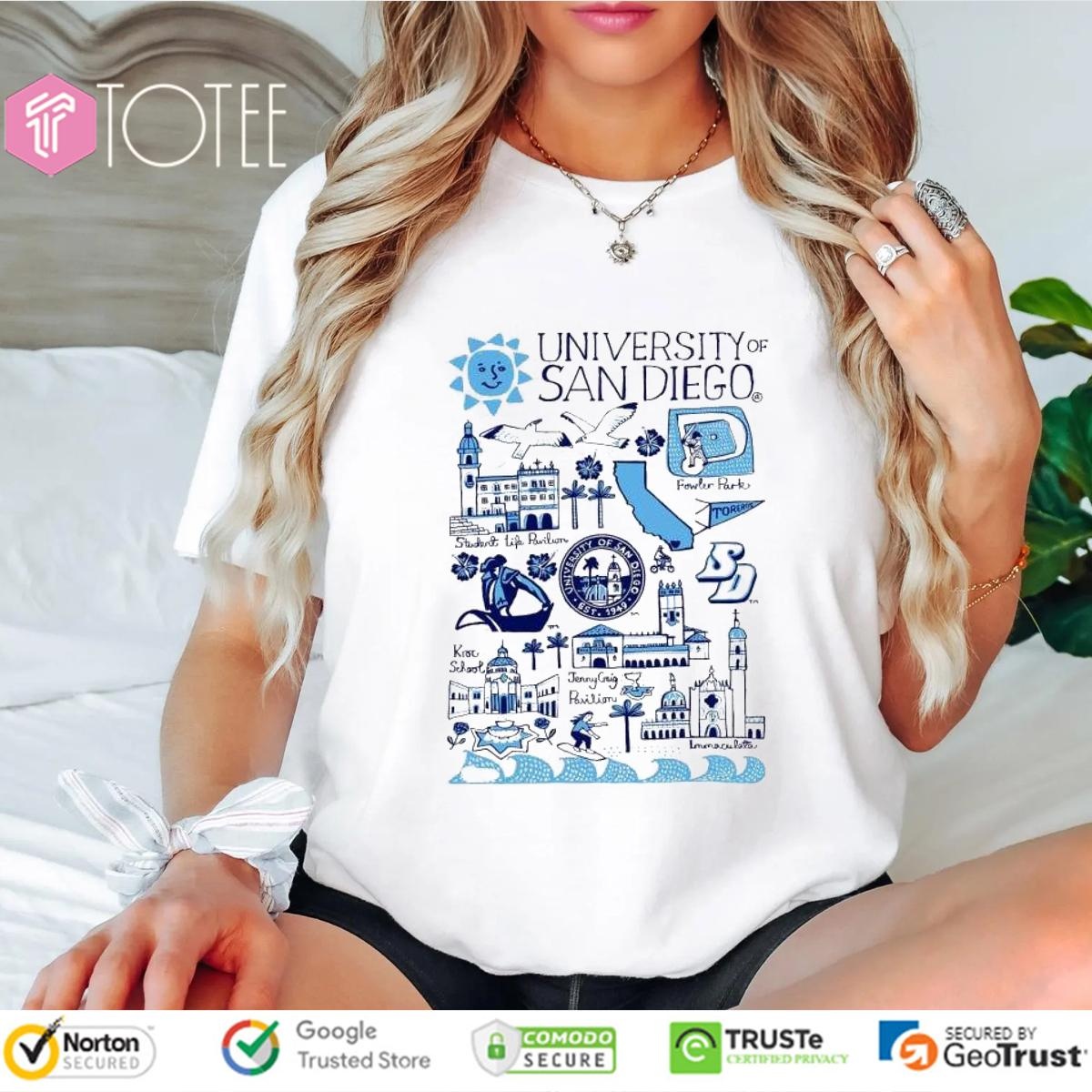 University Of San Diego Art Illustration T-shirt 4