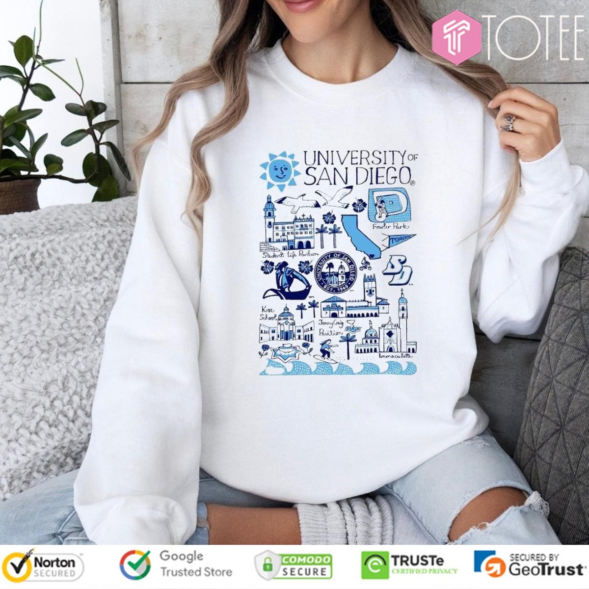 University Of San Diego Art Illustration T-shirt 3