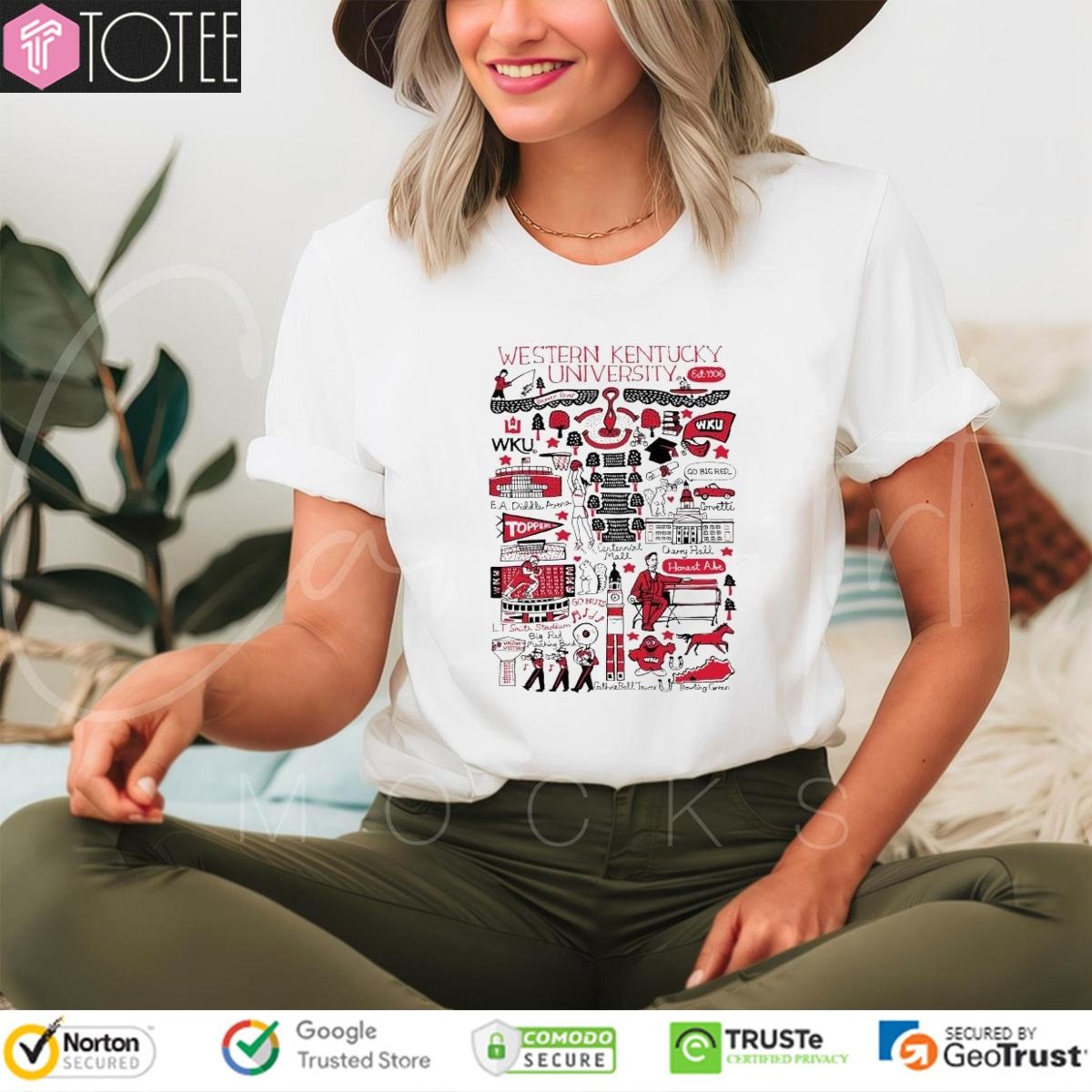 Western Kentucky University Art Illustration T-shirt 4