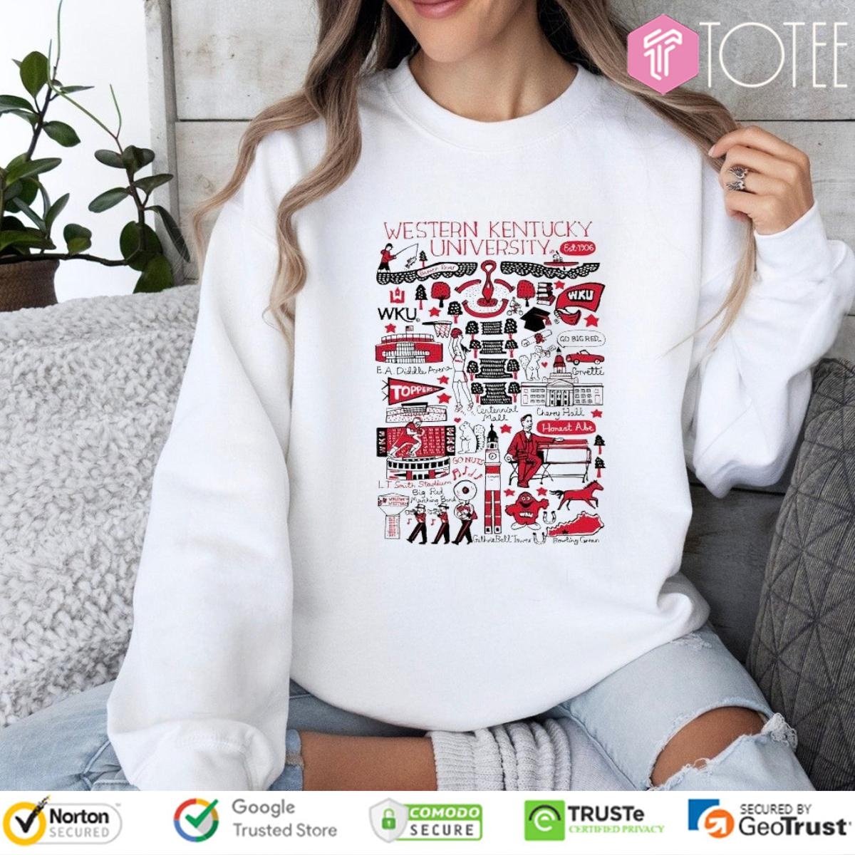 Western Kentucky University Art Illustration T-shirt 3