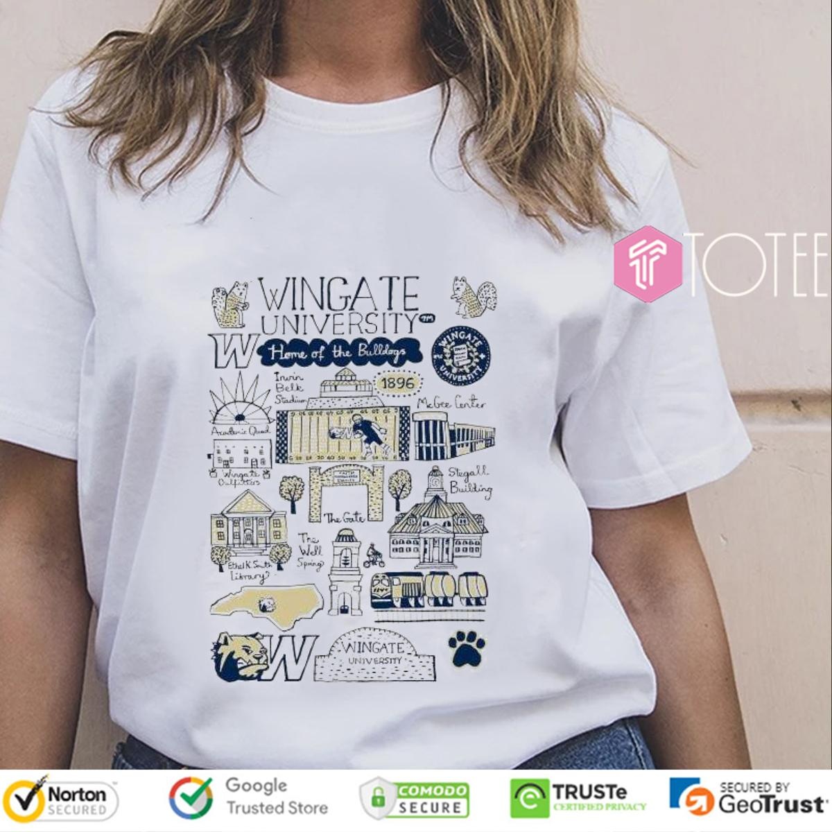 Wingate University Art Illustration T-shirt 4