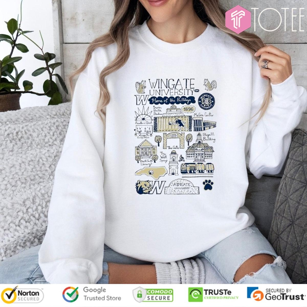 Wingate University Art Illustration T-shirt 3