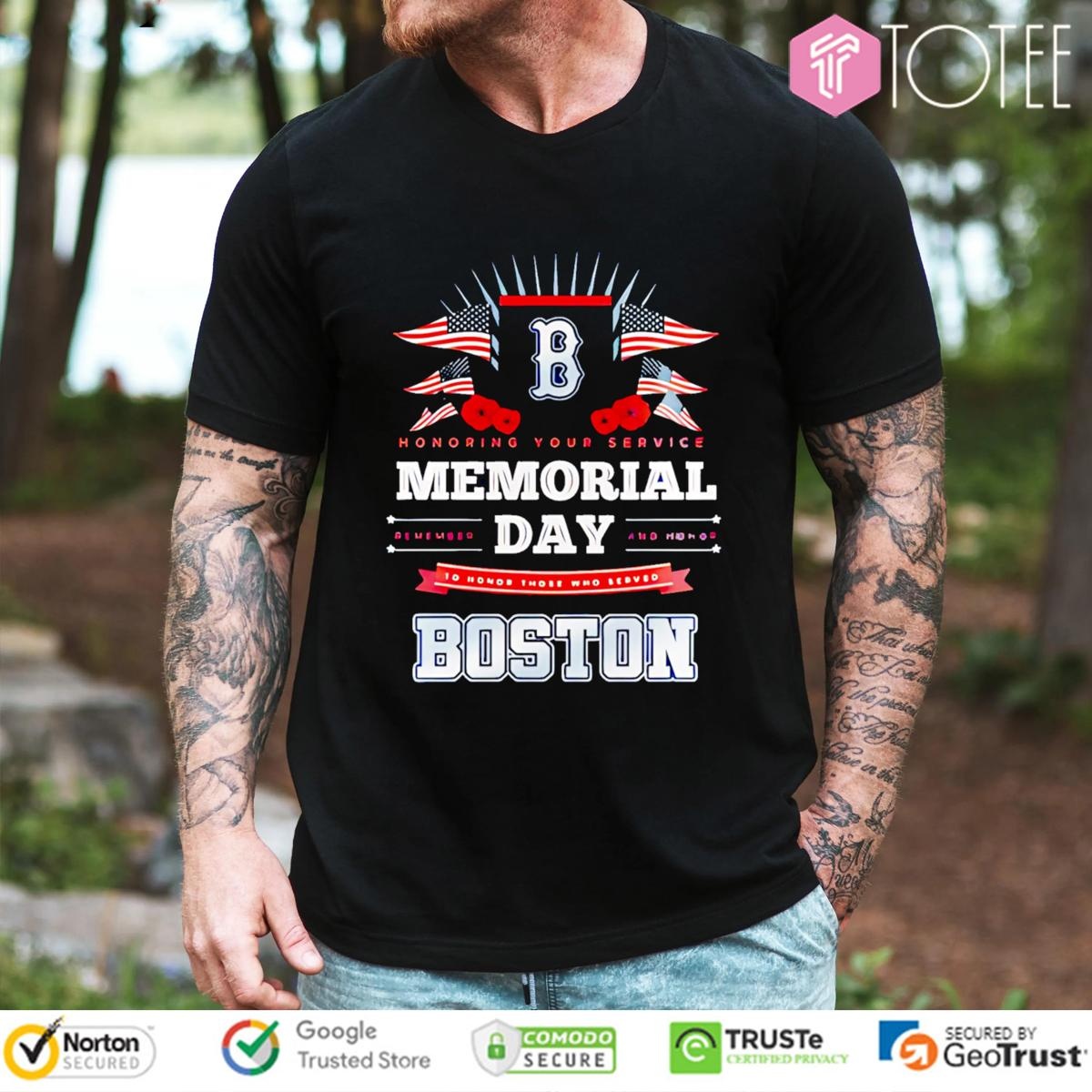Boston Red Sox Honoring Your Service Memorial Day T-shirt 1