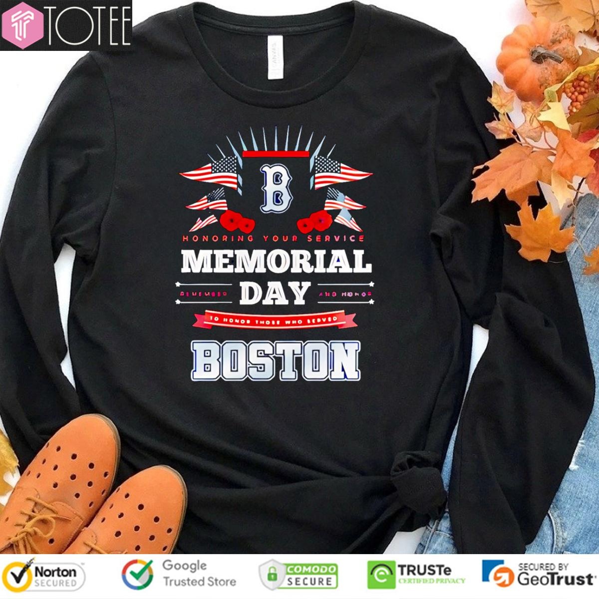 Boston Red Sox Honoring Your Service Memorial Day T-shirt 3