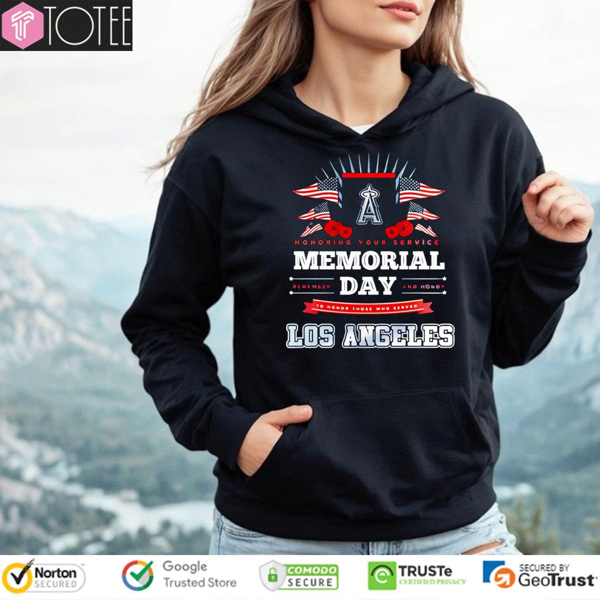 Los Angeles Angels Honoring Your Service Memorial Day T-shirt 2