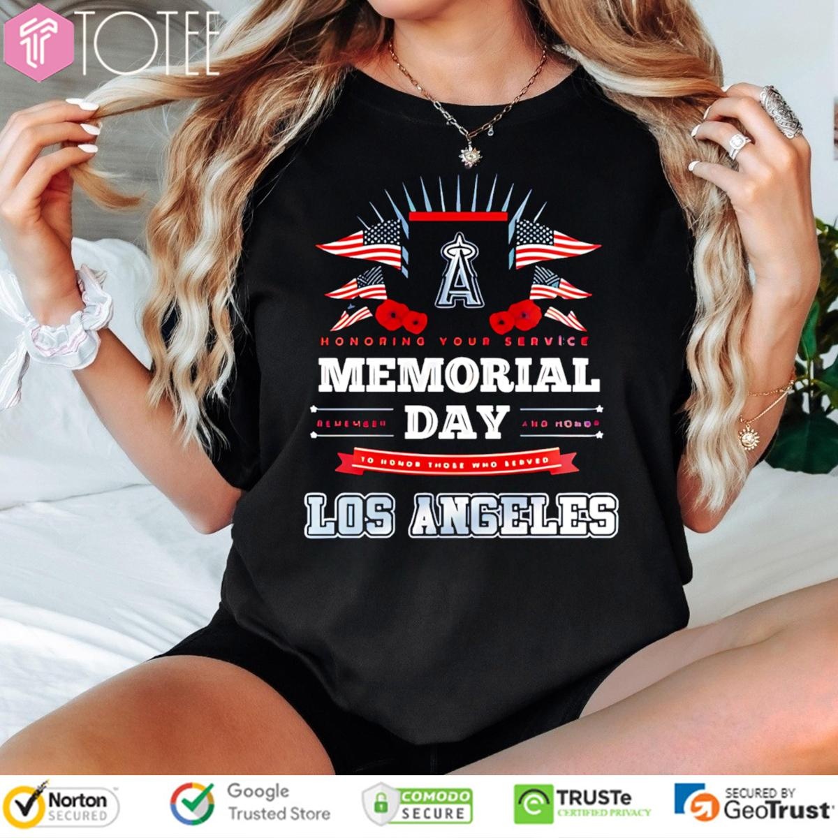 Los Angeles Angels Honoring Your Service Memorial Day T-shirt 1