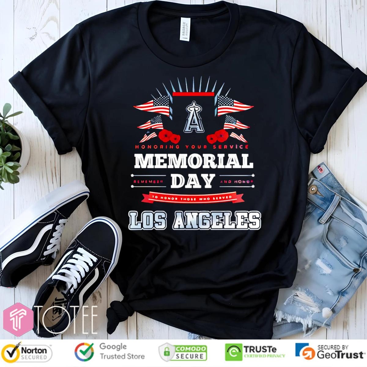 Los Angeles Angels Honoring Your Service Memorial Day T-shirt 4