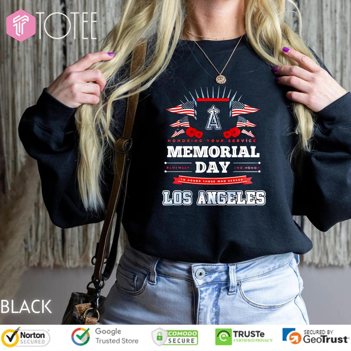 Los Angeles Angels Honoring Your Service Memorial Day T-shirt 3