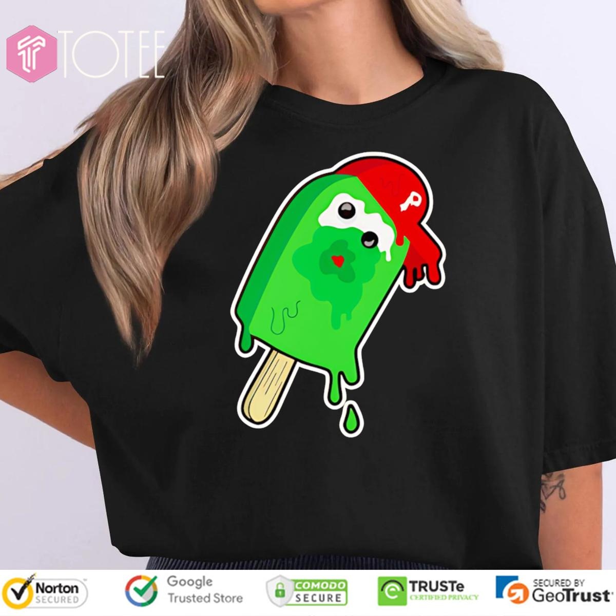 Phillie Phanatic Ice Cream Baseball Philadelphia Phillies Mascot T-shirt 1