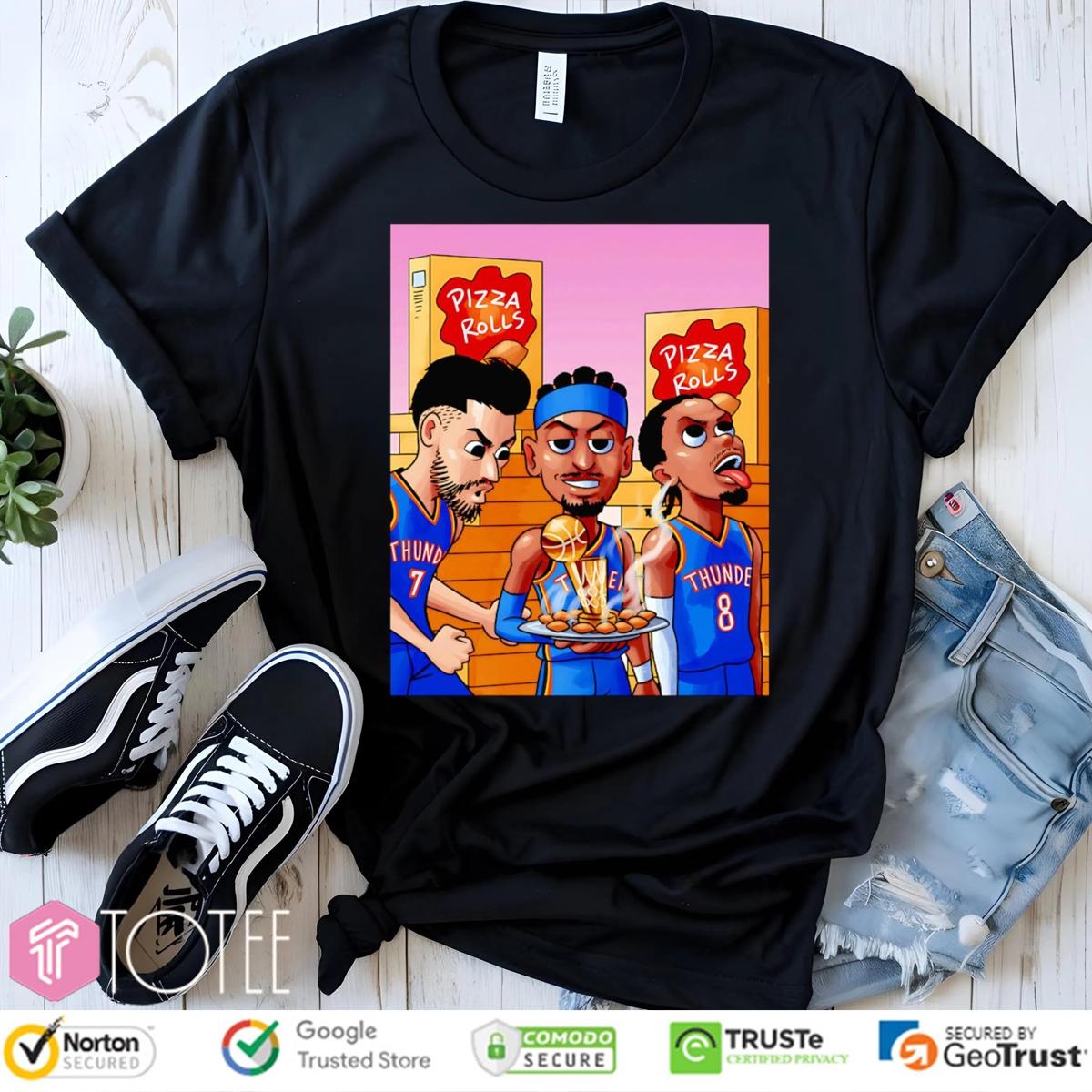Pizza Rolls Oklahoma City Thunder T-shirt 4