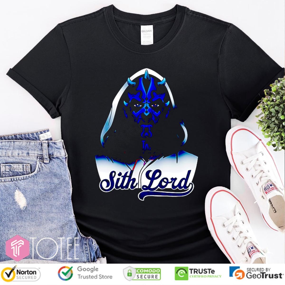 Star Wars Sith Lord Parody Los Angeles Dodgers Baseball T-shirt 1