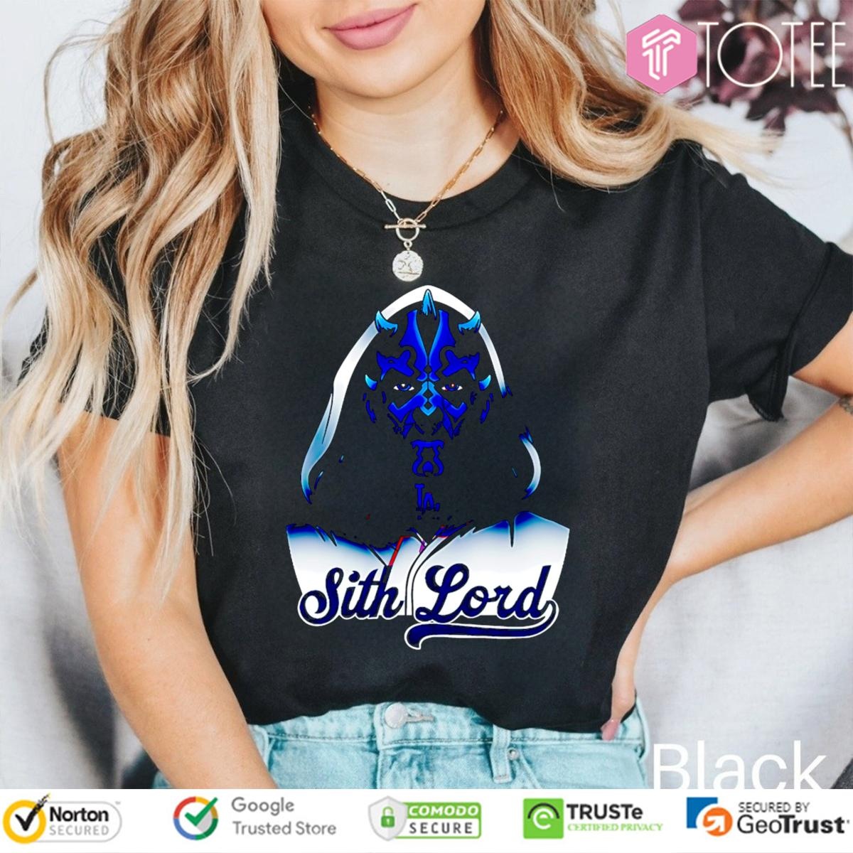 Star Wars Sith Lord Parody Los Angeles Dodgers Baseball T-shirt 4