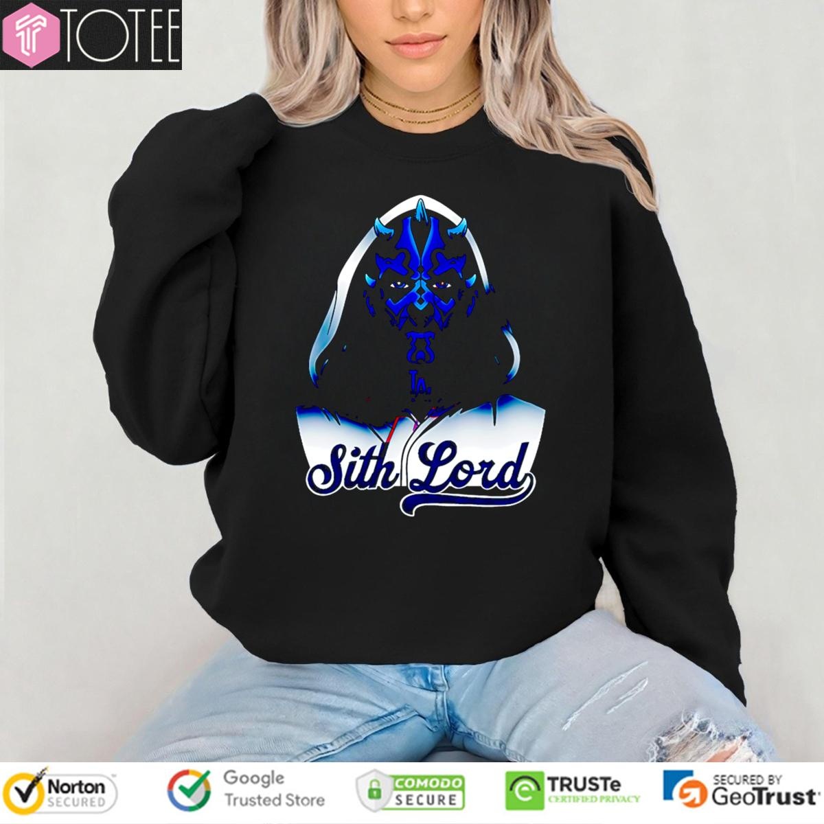 Star Wars Sith Lord Parody Los Angeles Dodgers Baseball T-shirt 3