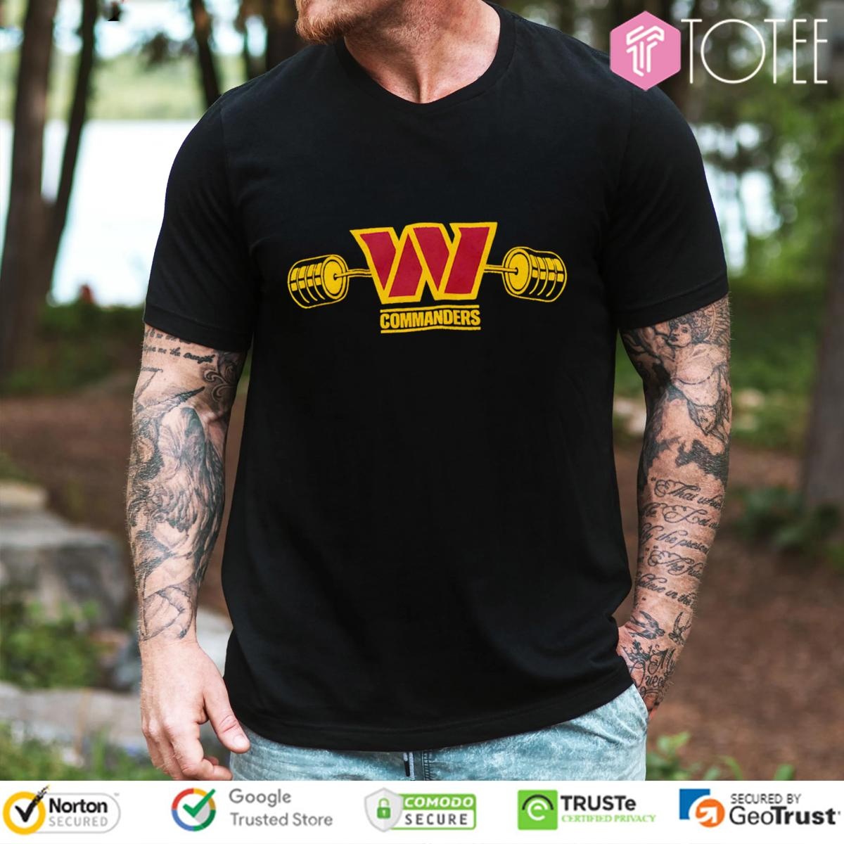 Weightlifting Washington Commanders Logo T-shirt 1