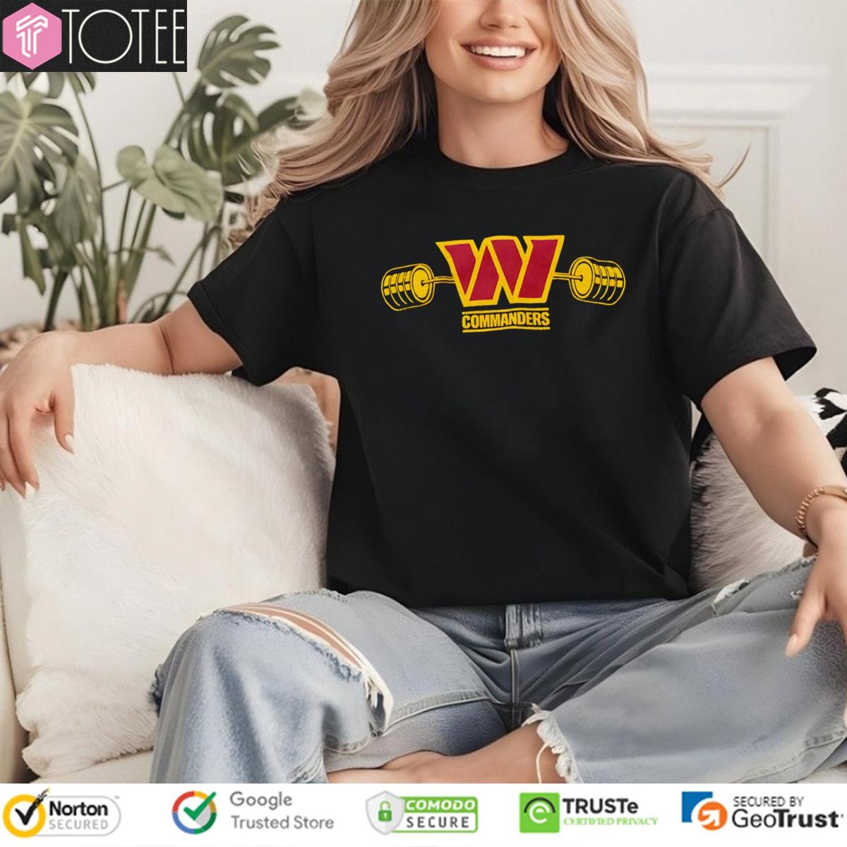 Weightlifting Washington Commanders Logo T-shirt 4