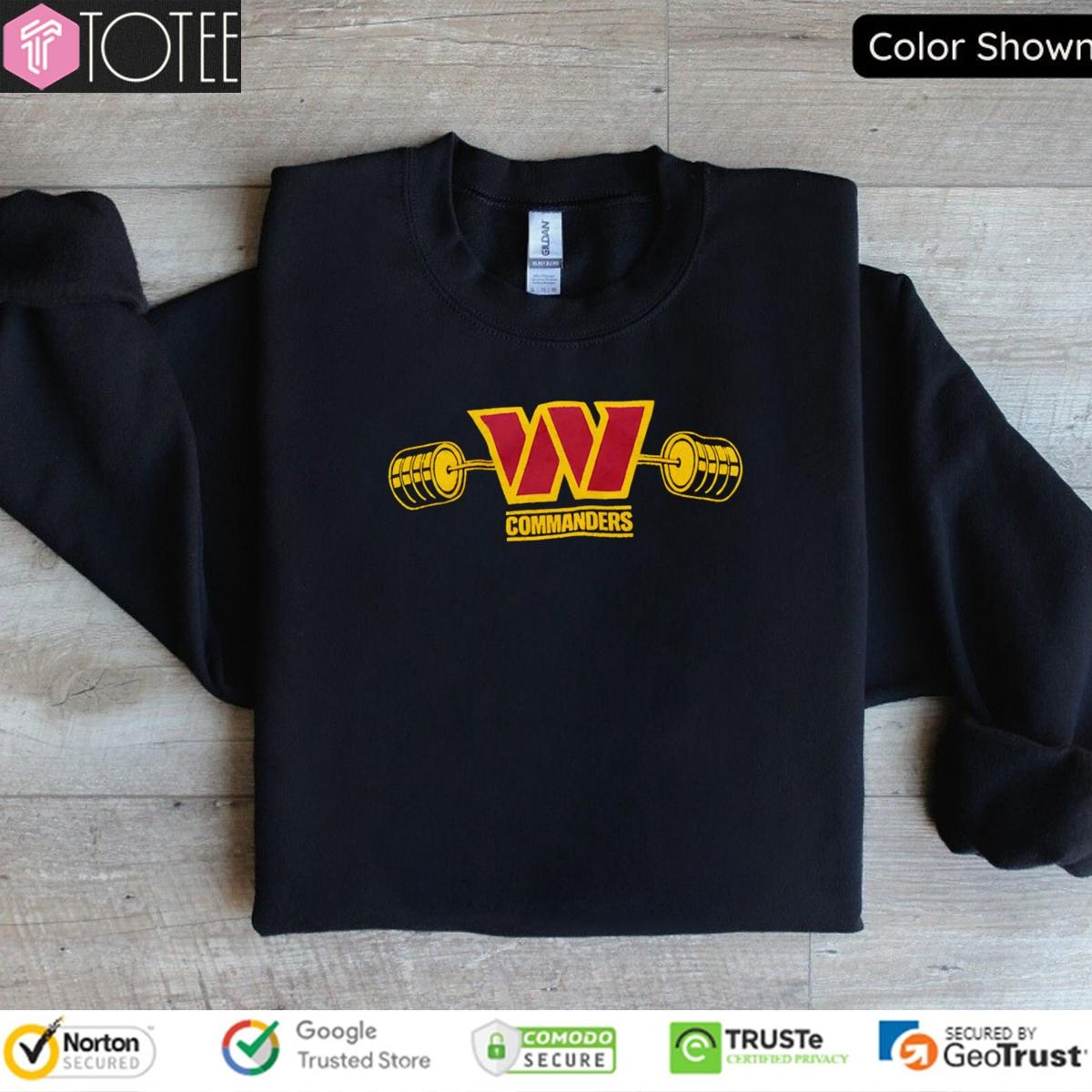 Weightlifting Washington Commanders Logo T-shirt 3