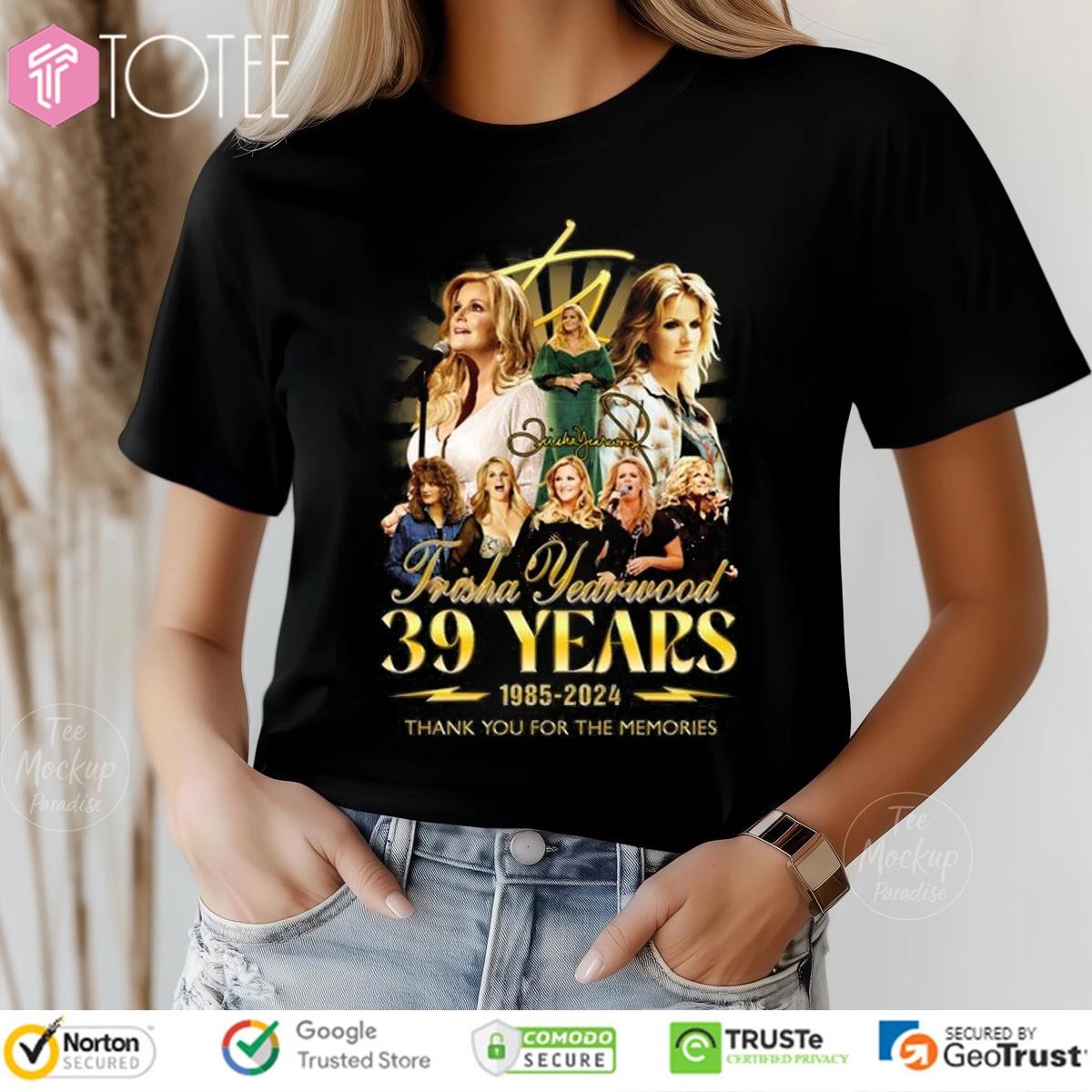 39 Years 1985-2024 Trisha Yearwood Signature T-shirt 4