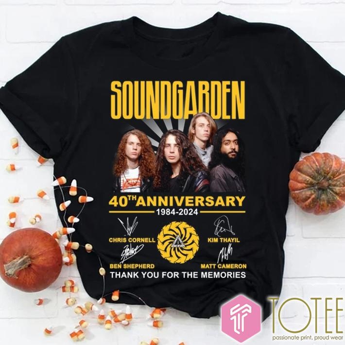 40Th Anniversary 1984-2024 Soundgarden Signatures T-shirt