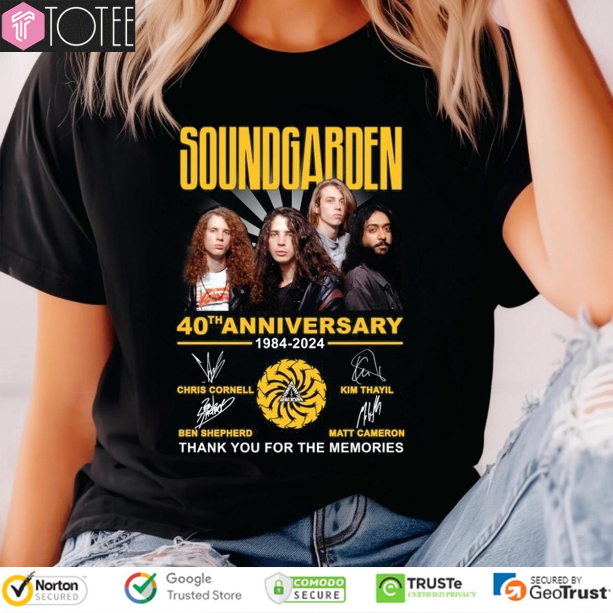 40Th Anniversary 1984-2024 Soundgarden Signatures T-shirt 4