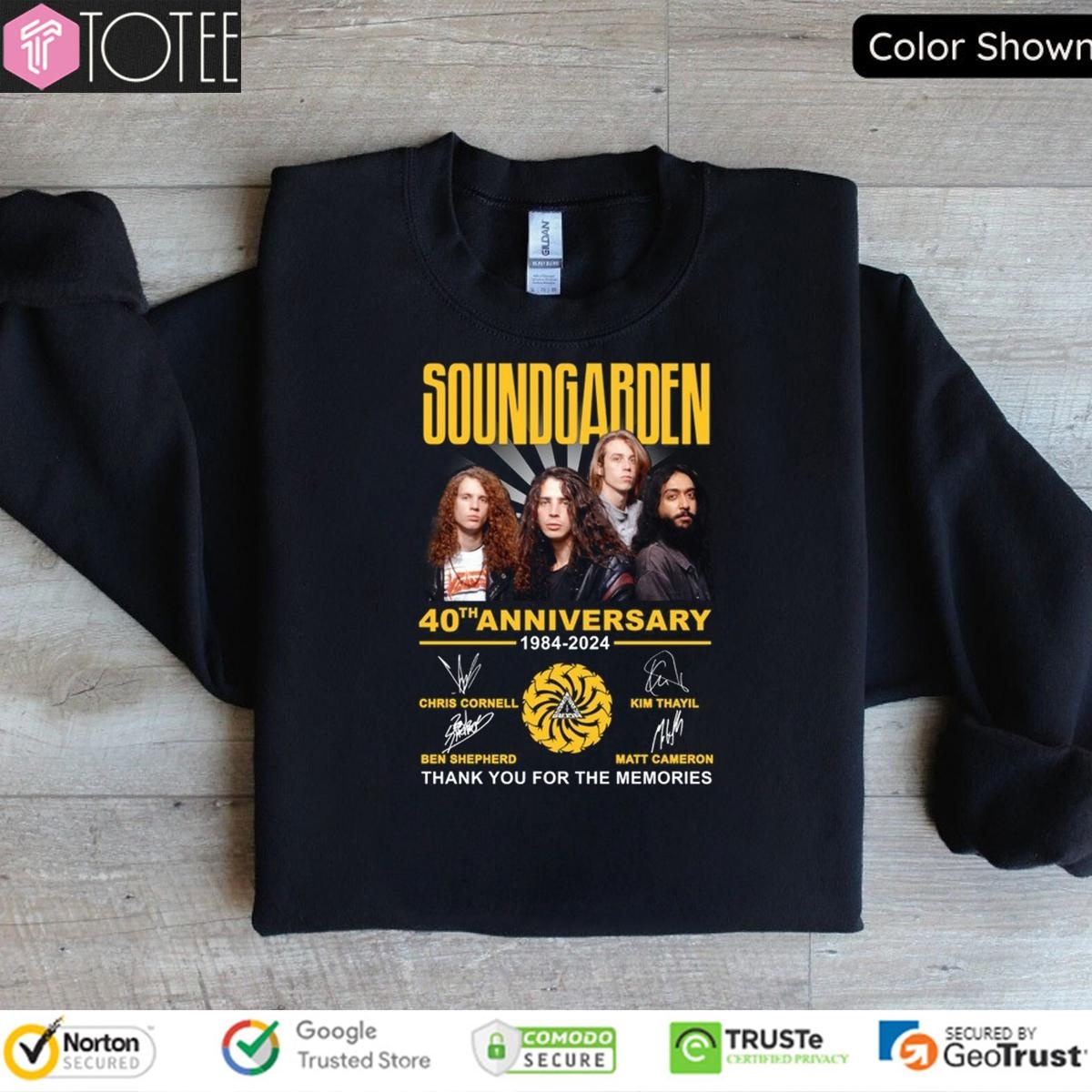 40Th Anniversary 1984-2024 Soundgarden Signatures T-shirt 3