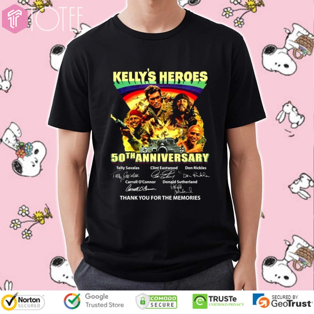 50Th Anniversary Kellys Heroes Signatures T-shirt 4