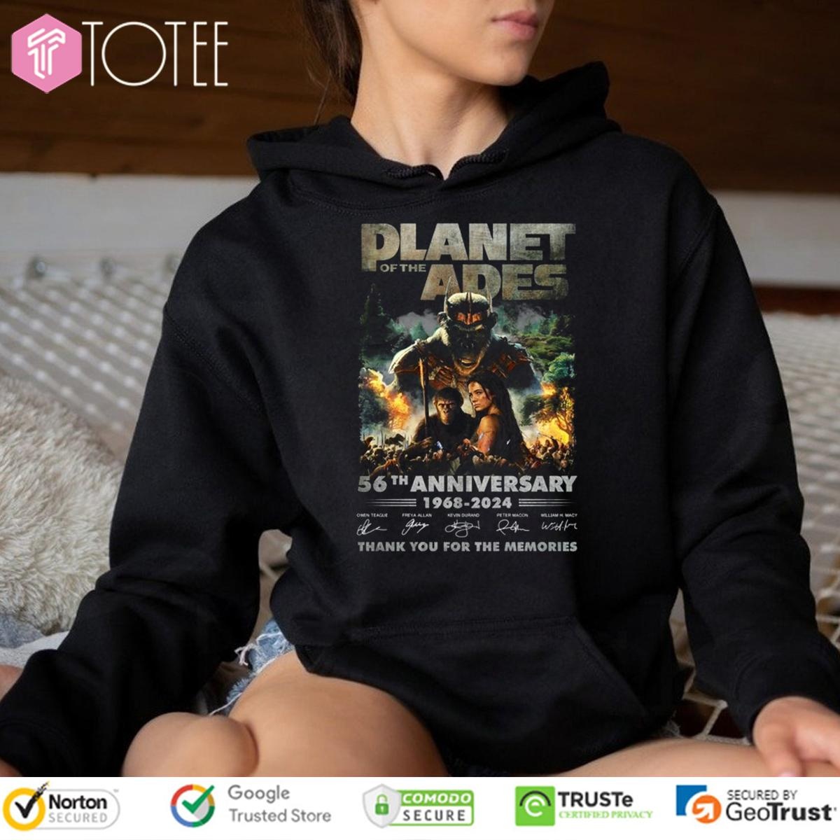 56Th Anniversary 1968-2024 Planet Of The Apes Signatures T-shirt 2