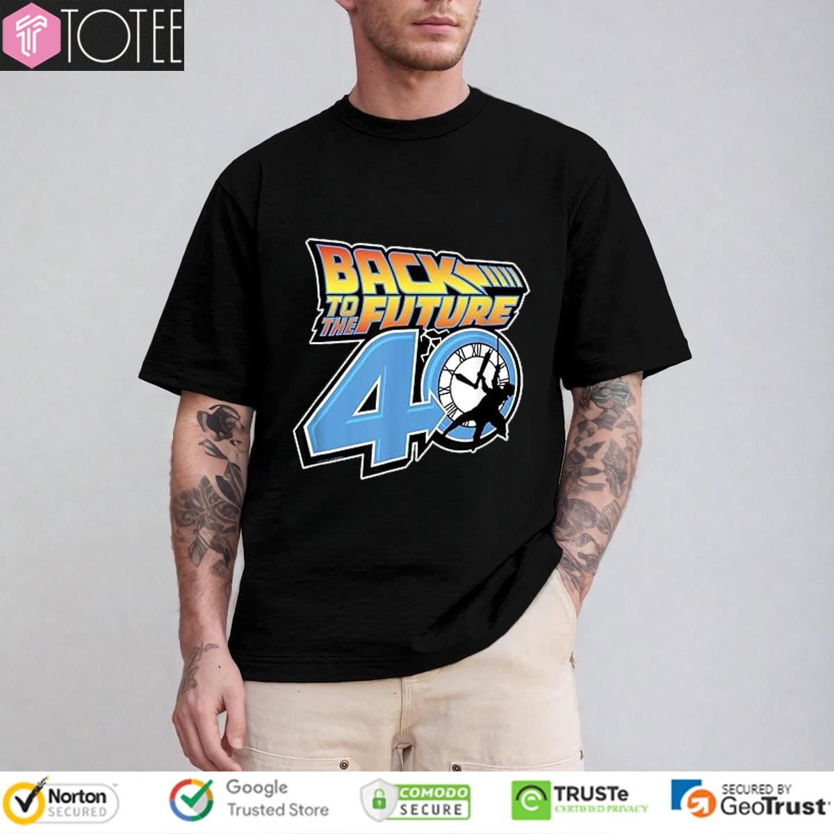 Back To The Future 40 Years Logo T-shirt 1