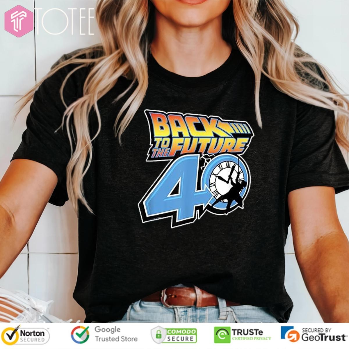 Back To The Future 40 Years Logo T-shirt 4