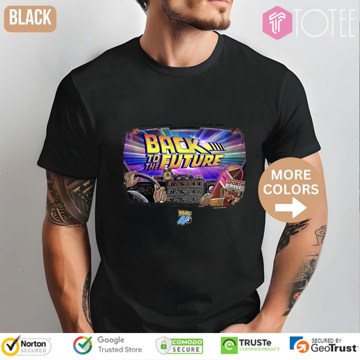Back To The Future 40Th Anniversary Time Machine Pov T-shirt 4