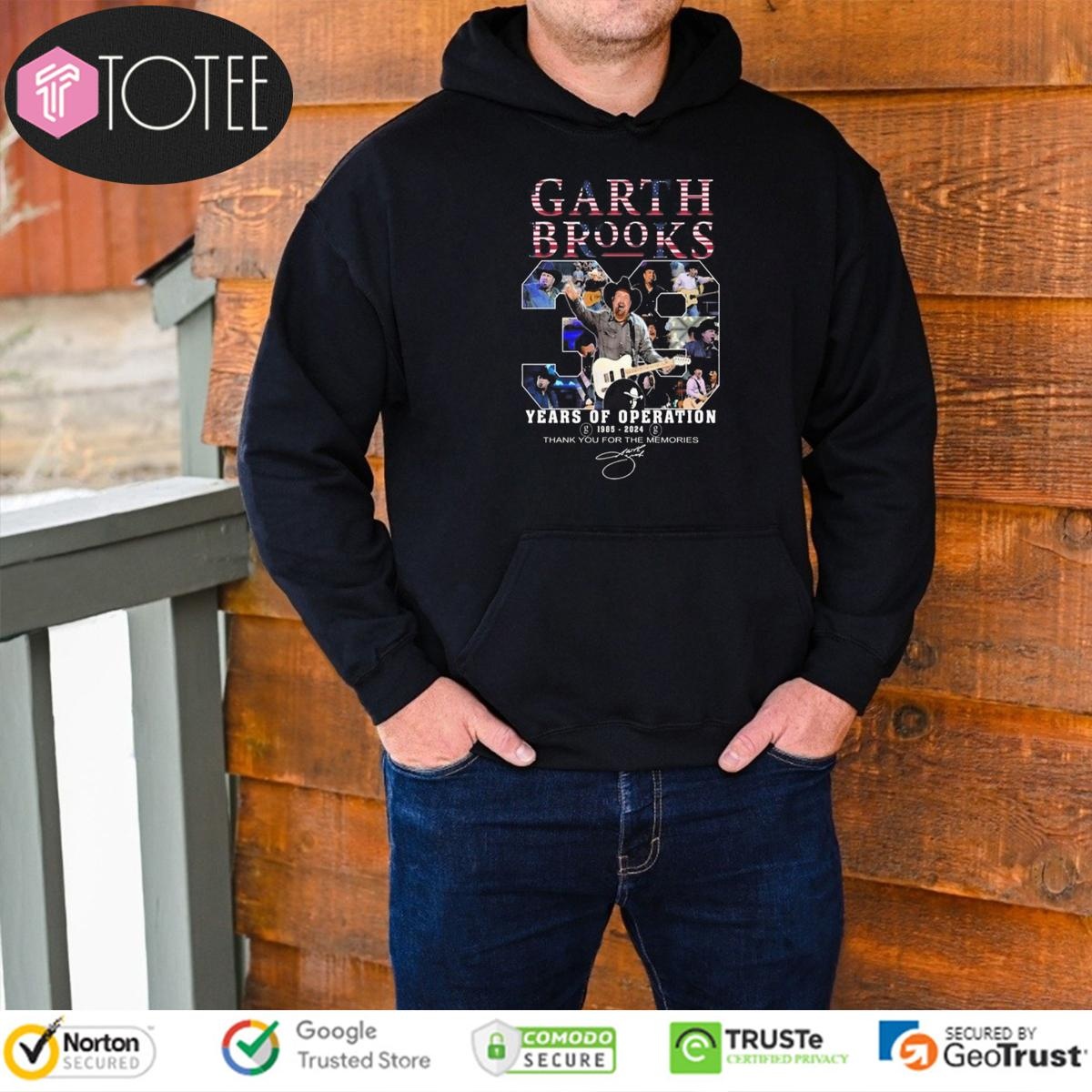 Garth Brooks 39 Years Of Operation 1985-2024 Signature T-shirt 2