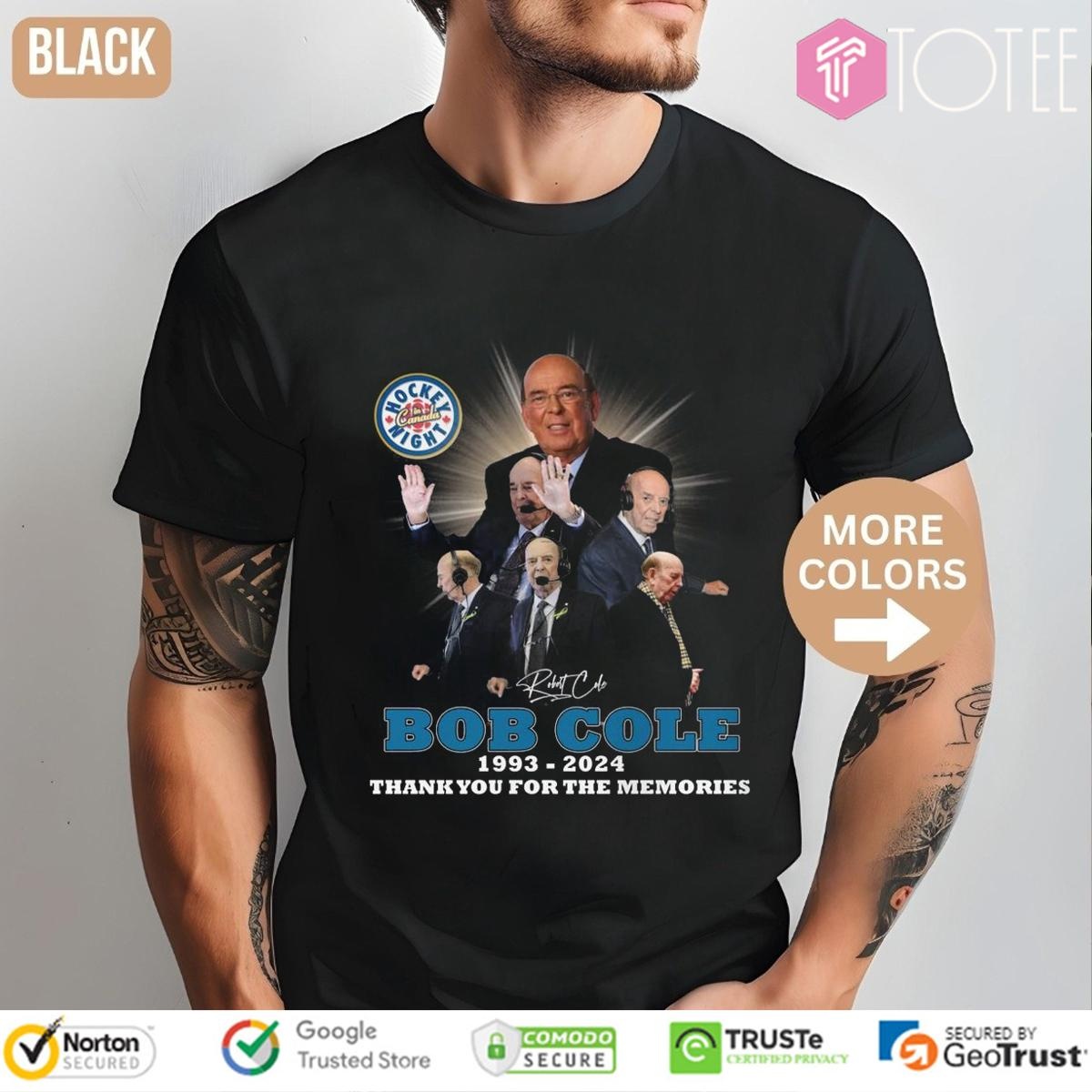 Hockey Night In Canada Bob Cole 1993-2024 Signature T-shirt 1