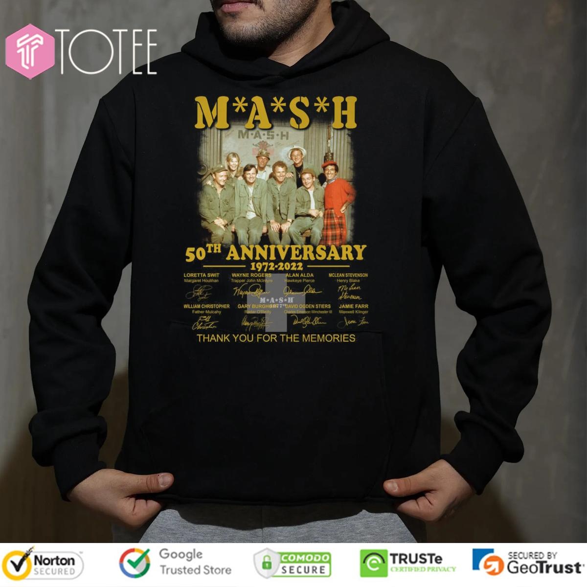 Mash 50Th Anniversary 1972 2022 Thank You For The Memories Signatures T-shirt 2