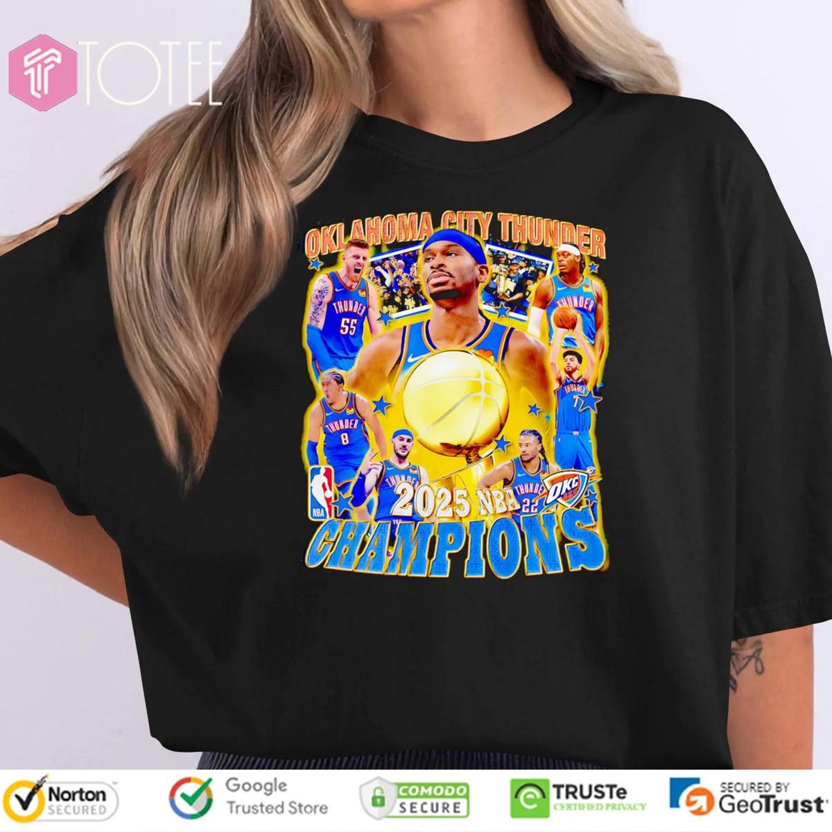 Oklahoma City Thunder Champions 2025 Nba Champions Vintage Bootleg T-shirt 1
