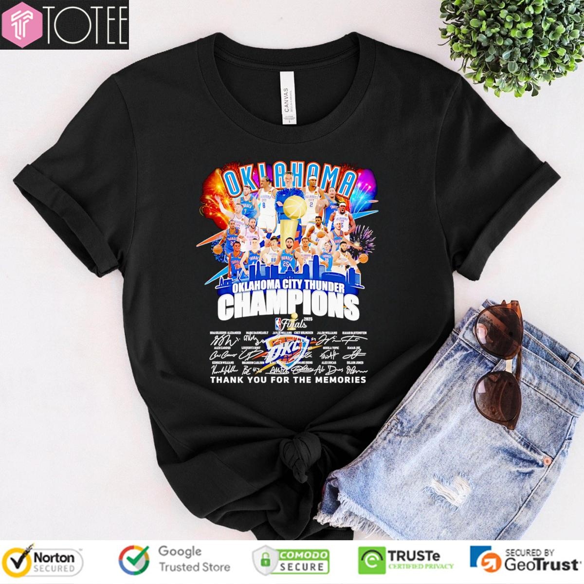Oklahoma City Thunder Champions Signed T-shirt 4