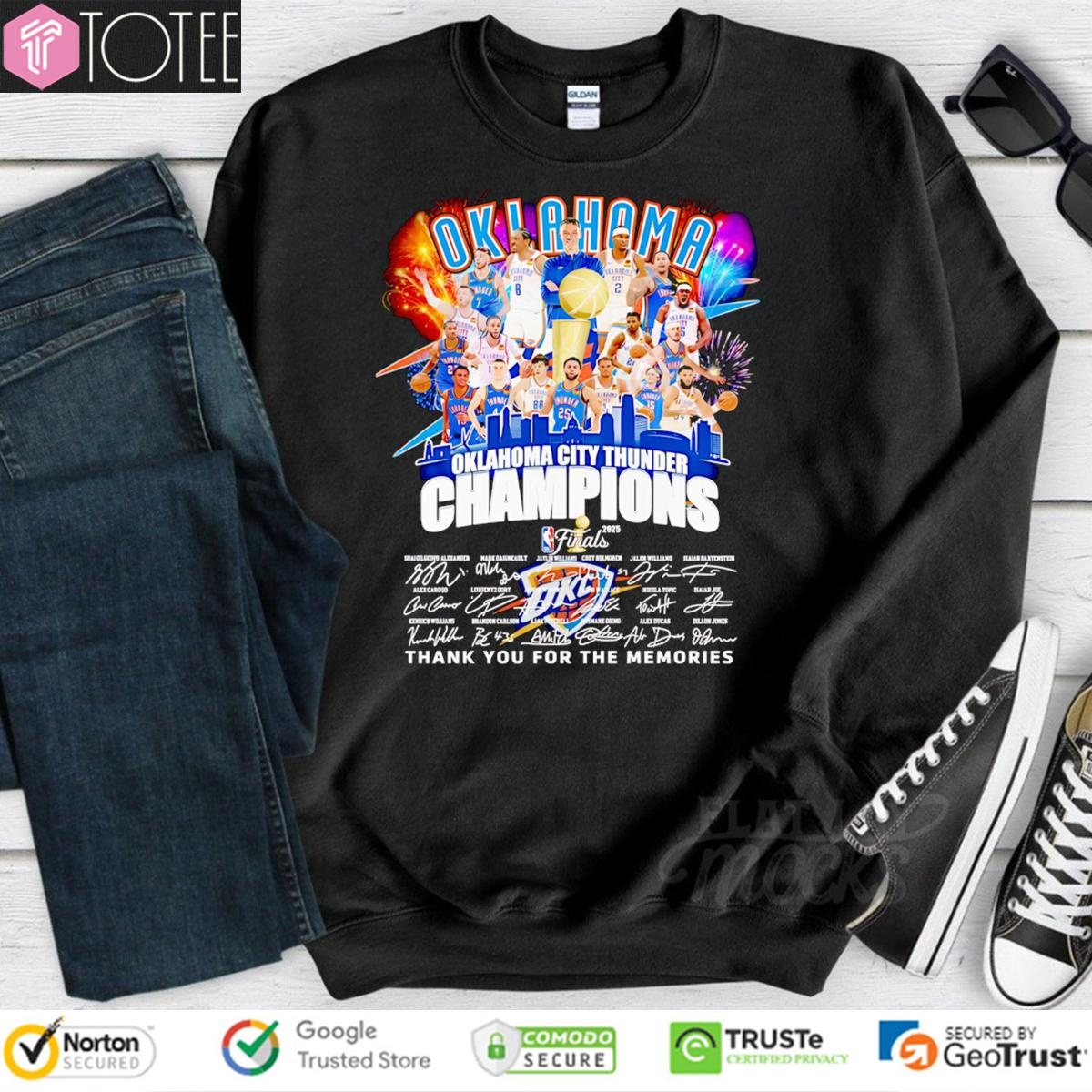 Oklahoma City Thunder Champions Signed T-shirt 3