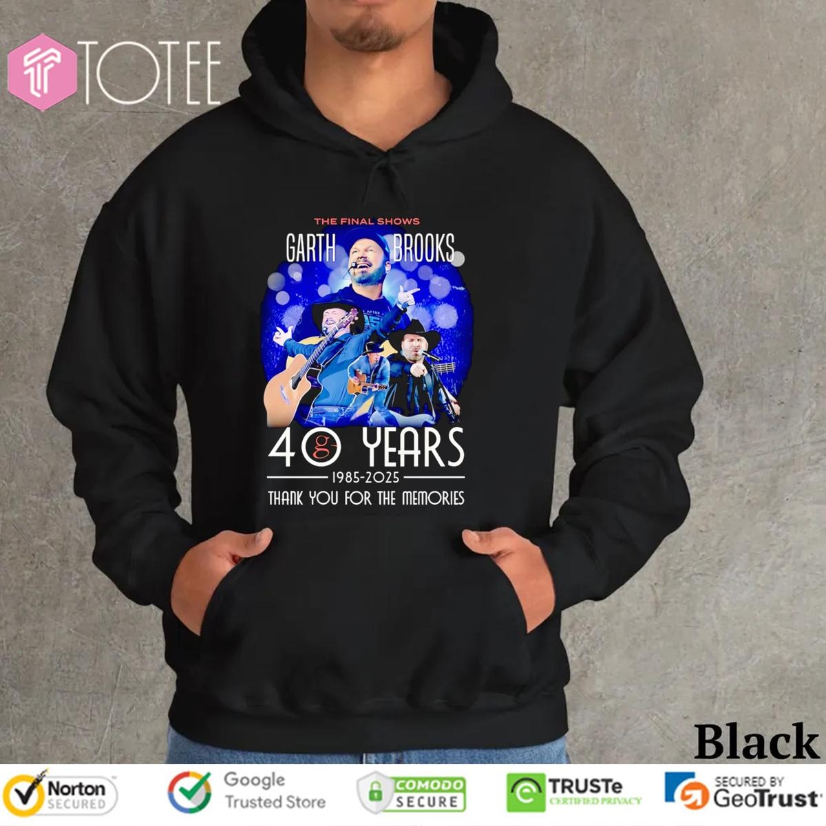 The Final Shows 40 Years 1985-2025 Garth Brooks T-shirt 2