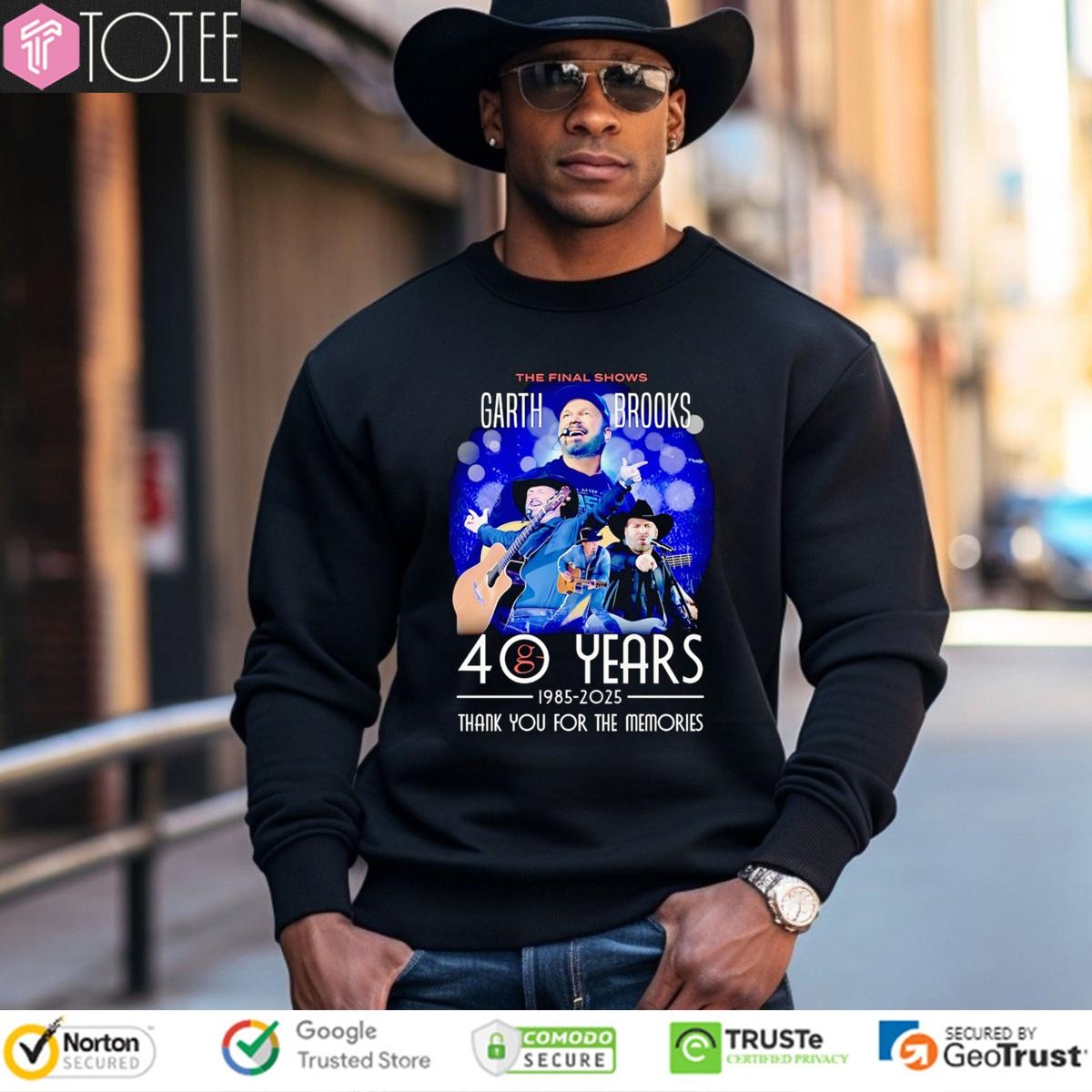 The Final Shows 40 Years 1985-2025 Garth Brooks T-shirt 3