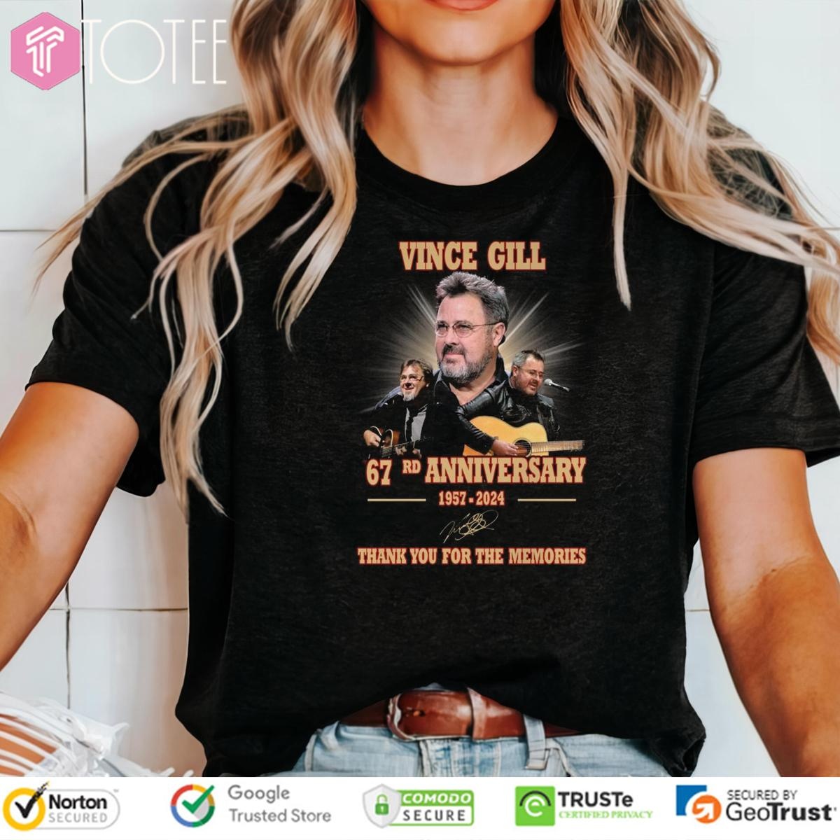 67Rd Anniversary 1957-2024 Vince Gill Signature T-shirt 4