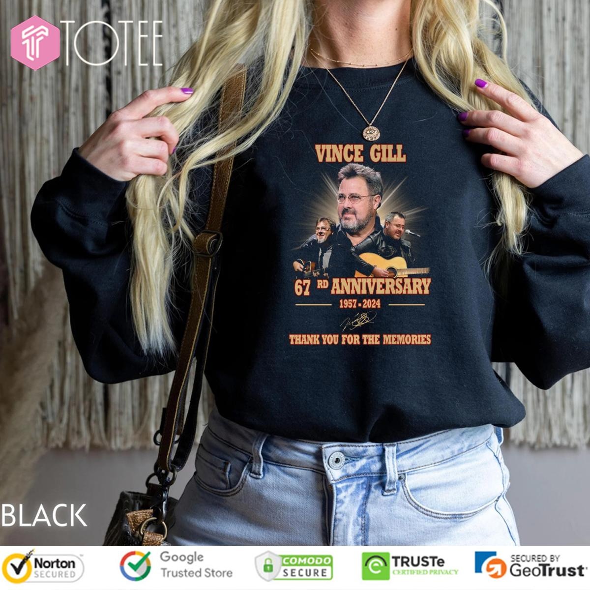 67Rd Anniversary 1957-2024 Vince Gill Signature T-shirt 3