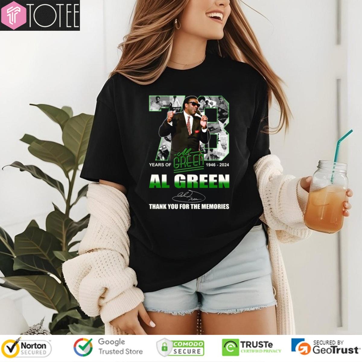 73 Years Of 1946-2024 Al Green Signature T-shirt 4