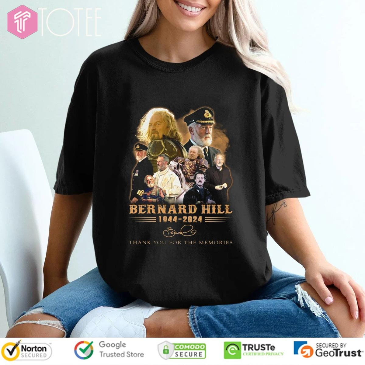 Bernard Hill 1944-2024 Signature T-shirt 4